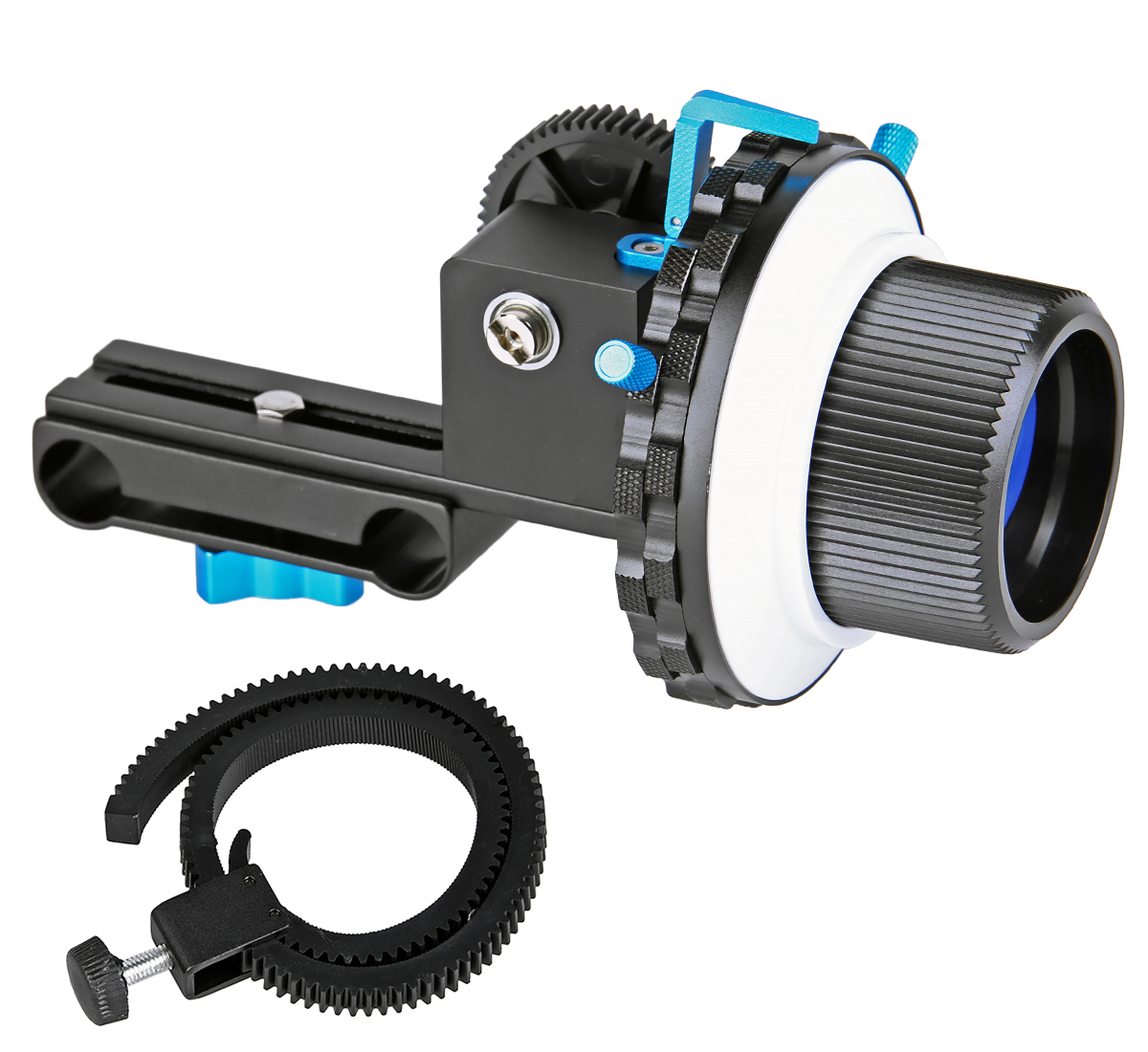 ayex Follow Focus F3, Schärfezieheinrichtung mit 2 Stoppern für DSLRs, Systemkameras und Rig Systeme