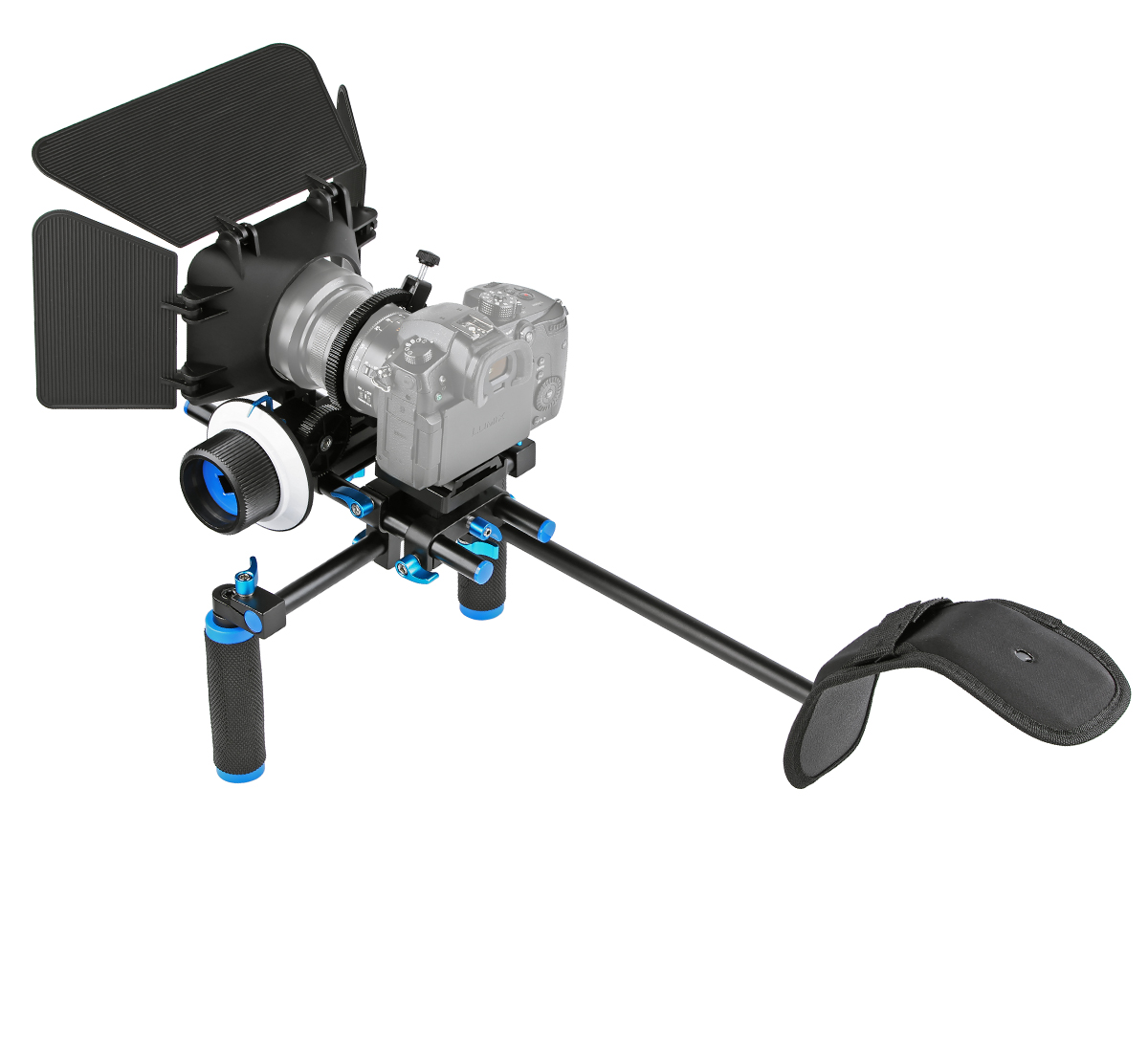 ayex DSLR Rig - Komplett Set - Schulterstativ - Follow Focus - Matte Box