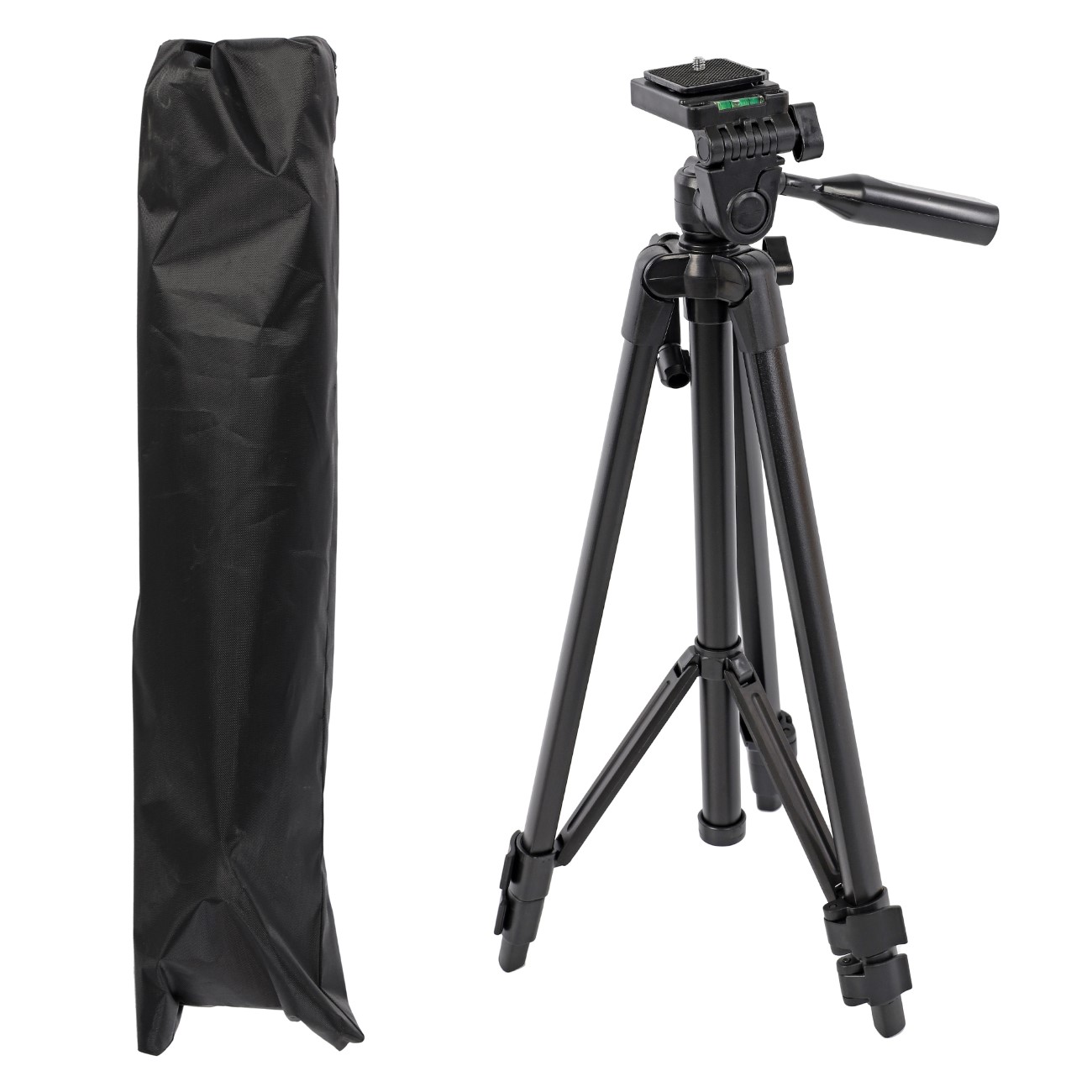 ayex Kamerastativ mit 3-Wege-Kopf höhenverstellbar bis 163 cm leicht & stabil bis 5 kg