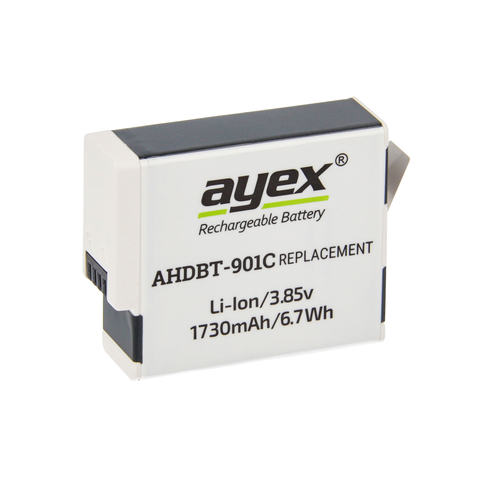 ayex AHDBT-901C Akku für GoPro Hero 9 10 11 zuverlässig geringe Selbstentladung