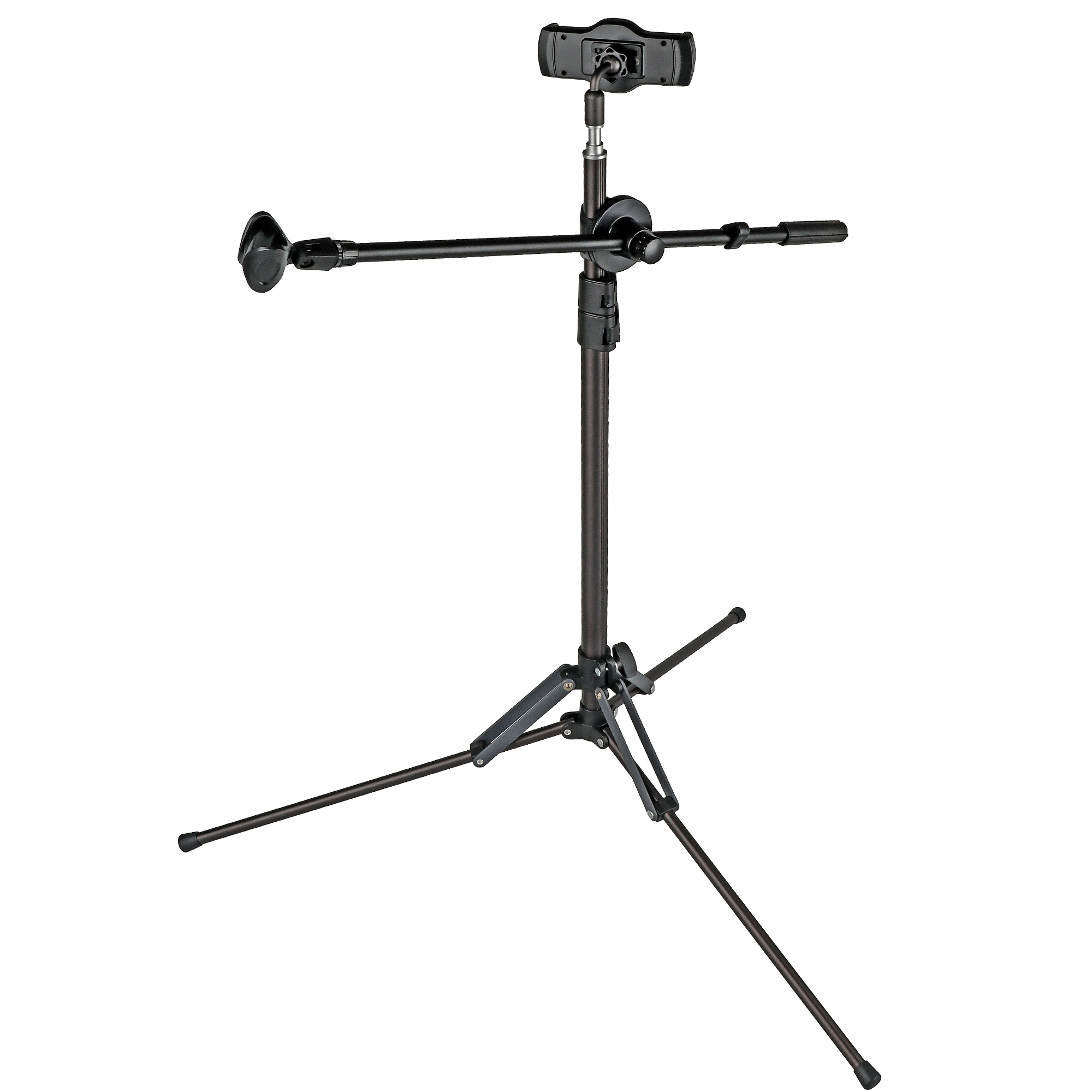 ayex flexibles Mikrofonstativ mit Mikrofonarm & Tablet bzw. Smartphonehalterung, Mikrofon Stativ Mikrofonständer Musikstand 1/4 Zoll Spigot Adapter