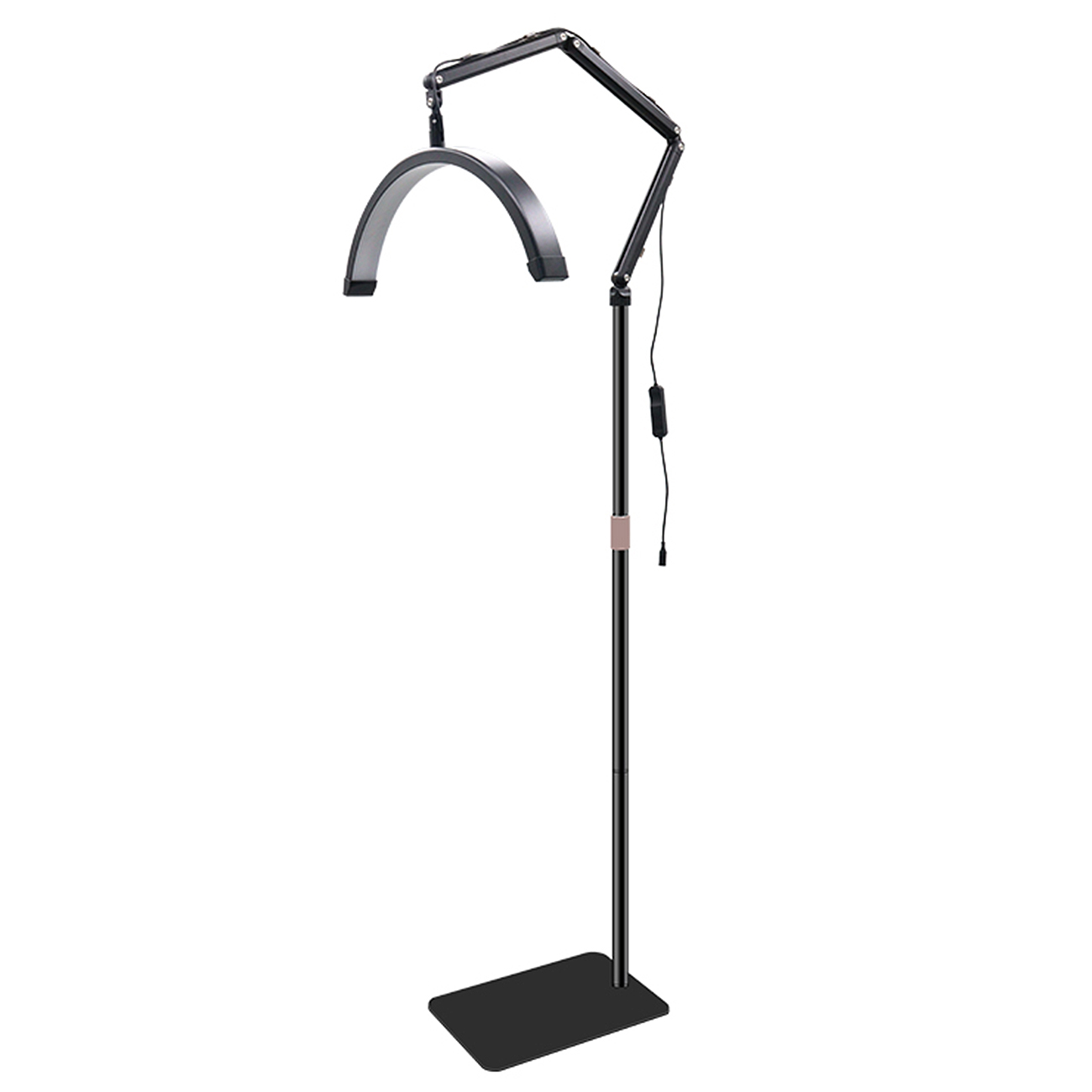 LED Halbmond Beauty Light Farbtemperatur 3000K-6000K Schwenkbar stabile Stand & Telefonhalterung