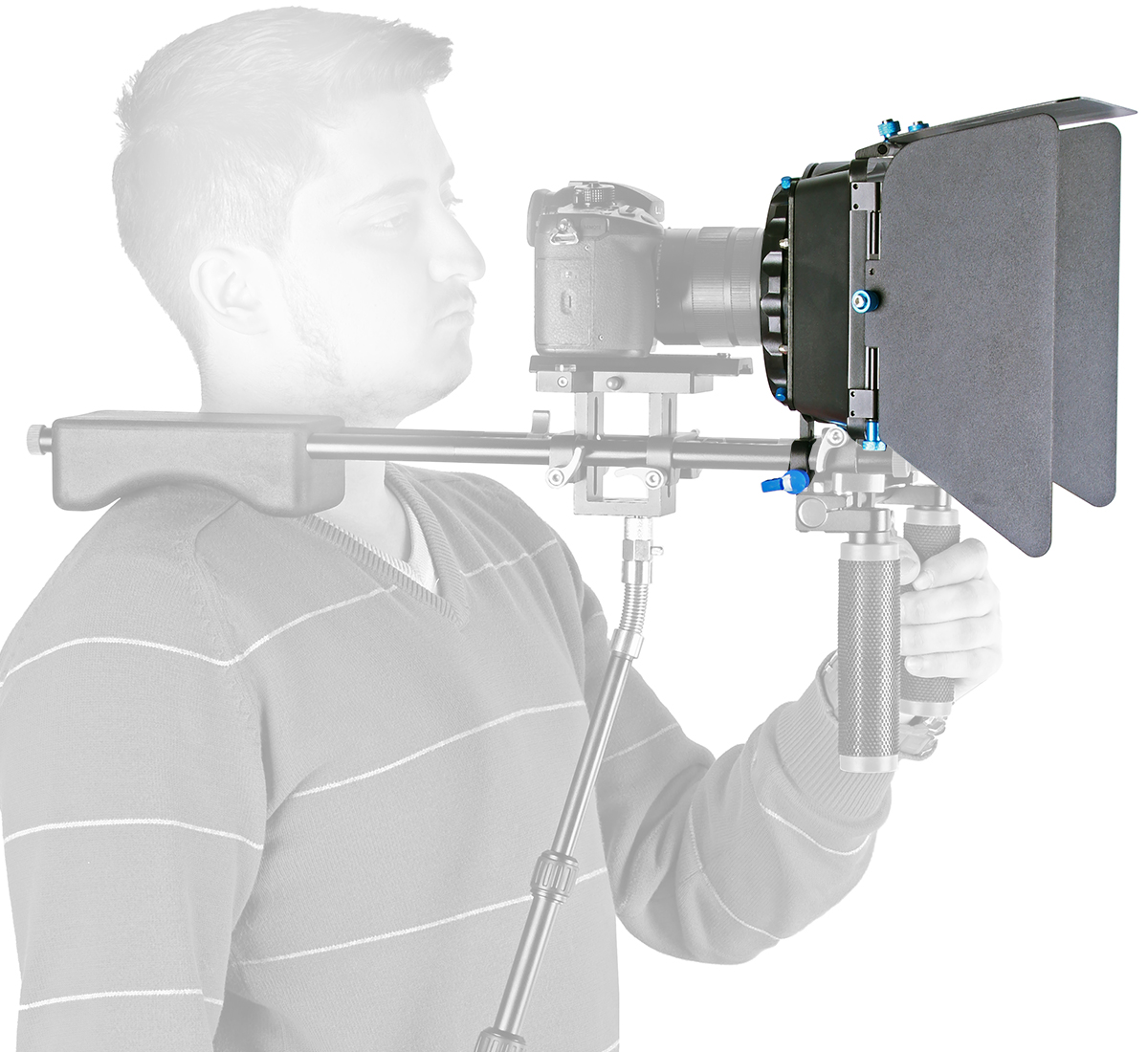 ayex M4 Matte Box, Video-Sonnenblende für 15mm DSLR Rig Systeme