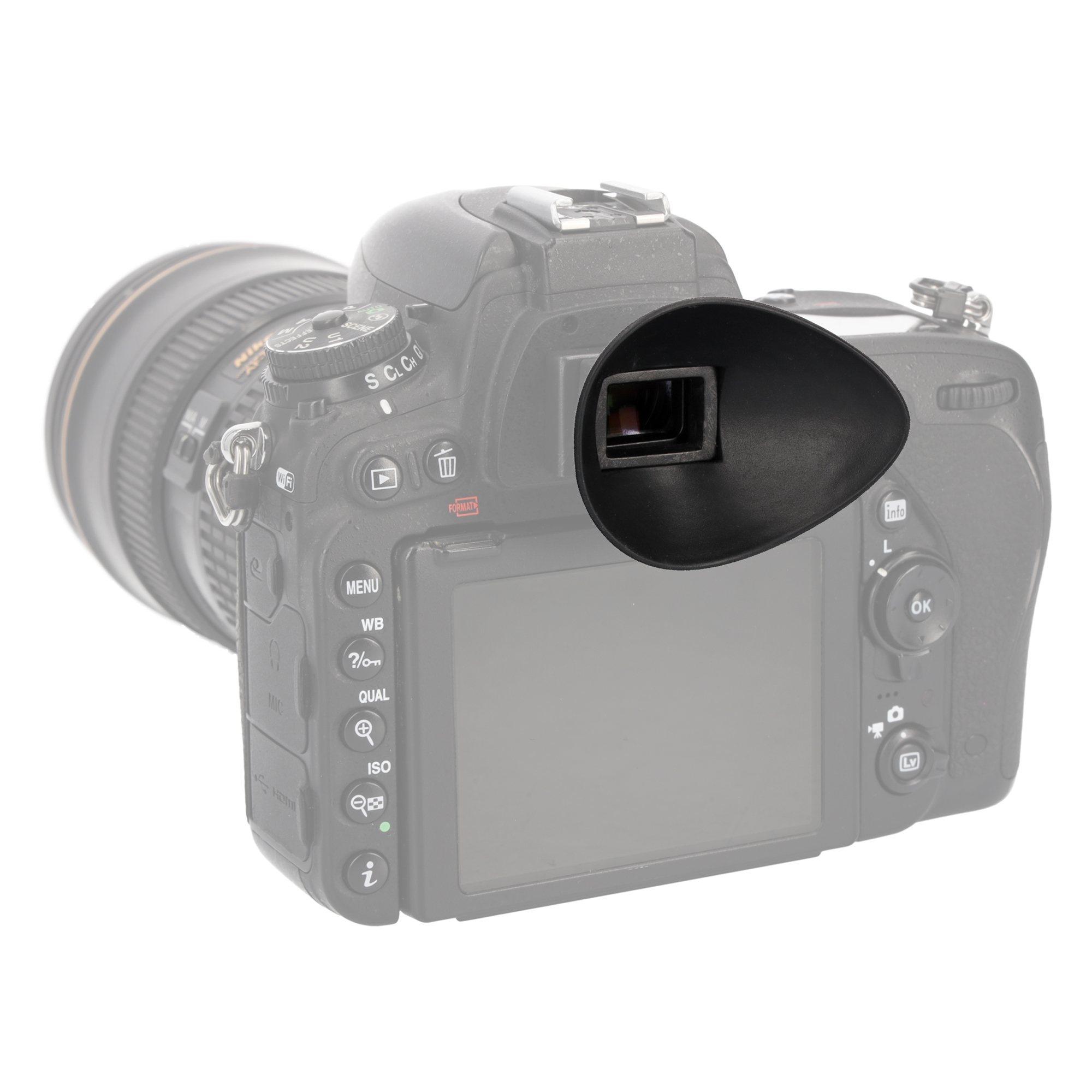 ayex Augenmuschel (Tropfenform) Sucher für Nikon (22 mm) z.B. D3000, D3100, D5000, D7000, D40, D40x, D60, D70, D80, D90, D100, D200, D300, D300s