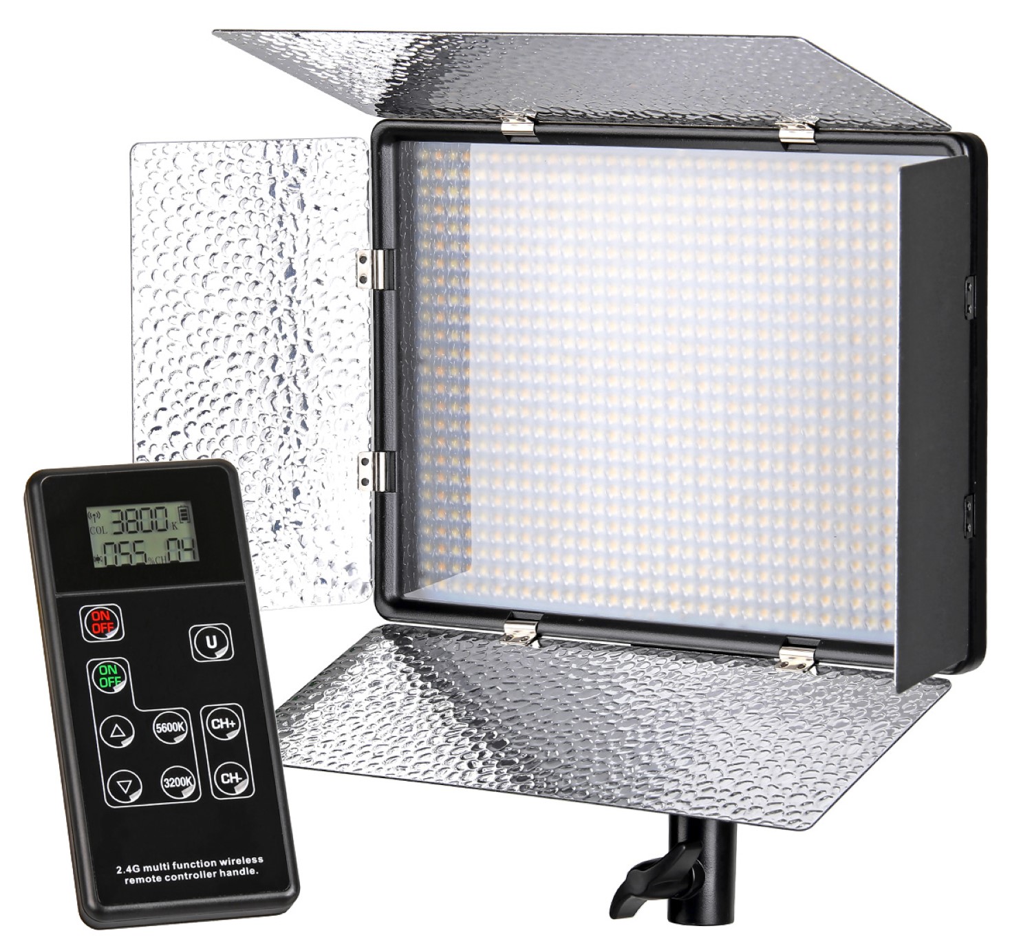 ayex Profi Videoleuchte mit 900 LEDs (3200K-5600K), inklusive Funk-Fernbedienung