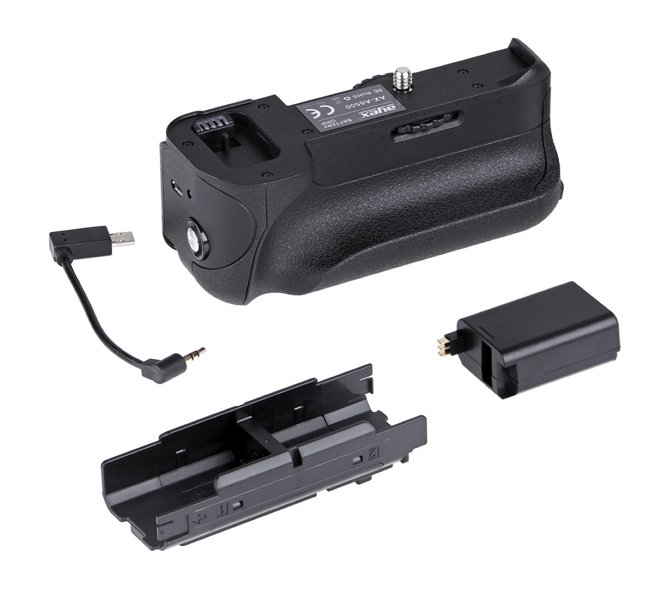 ayex Batteriegriff für Sony A6500 ersetzt VG-A6500 Akkugriff optimal für Hochformat-Fotografie
