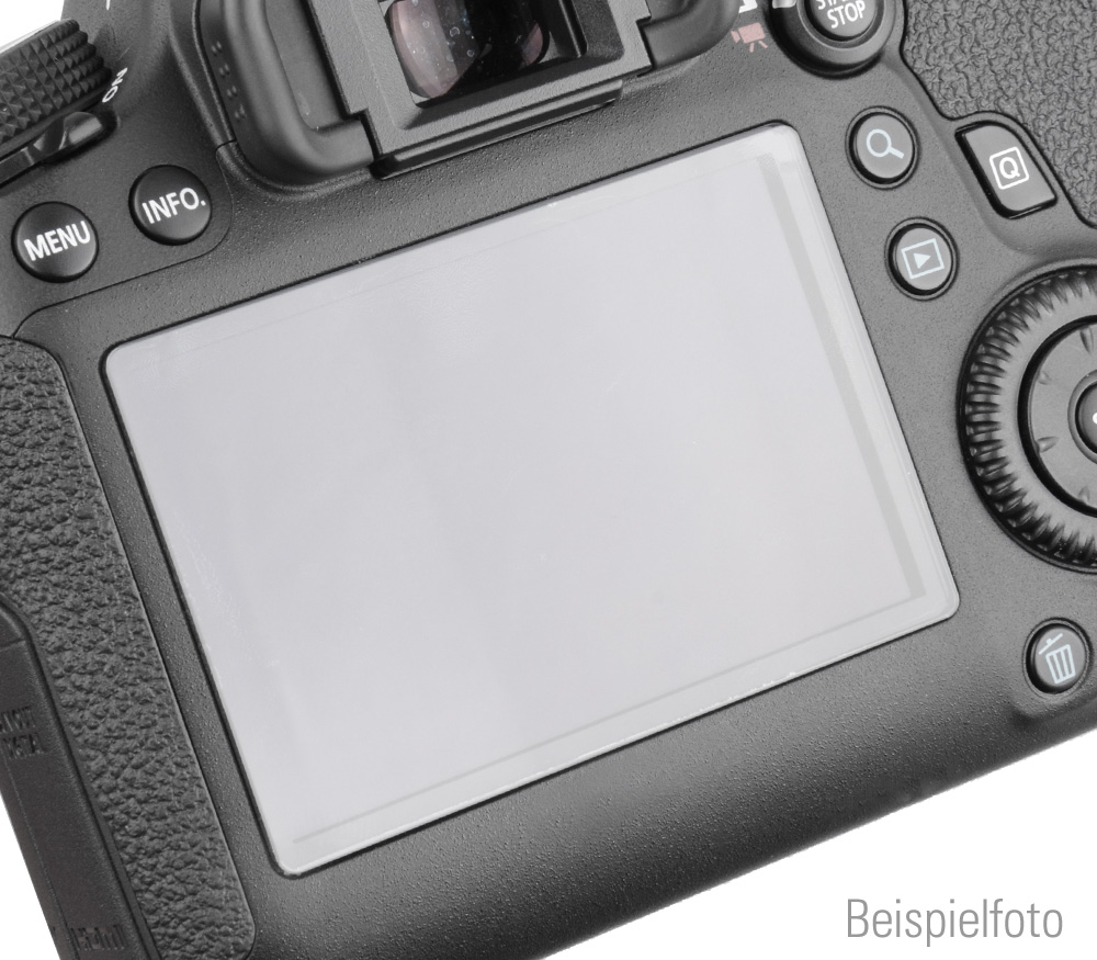Displayschutz für Nikon D5100, D5200 selbsthaftendes Echtglas
