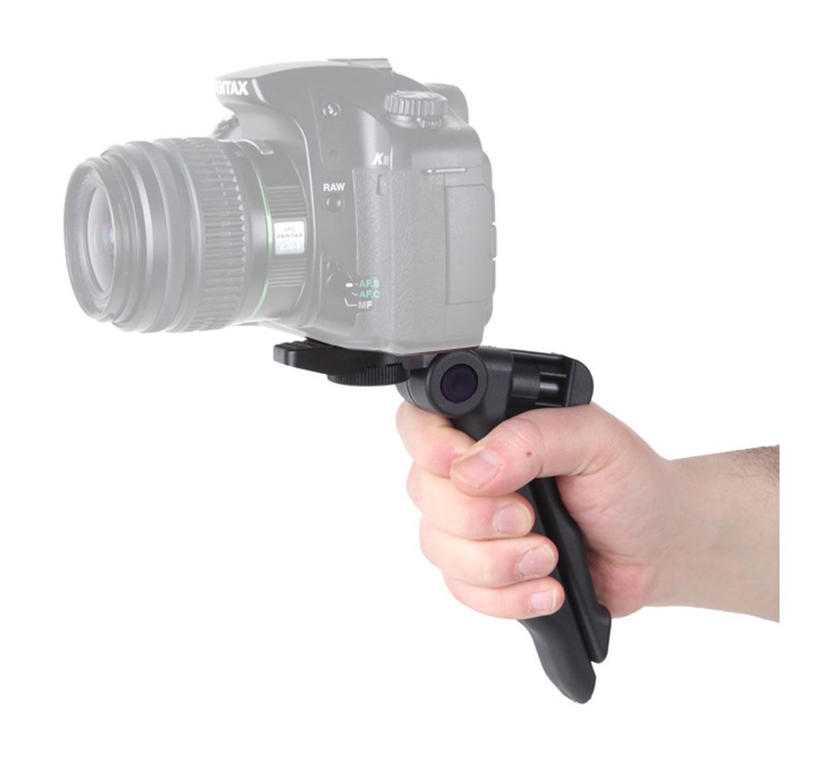 Faltbares Mini-Stativ / Griff für Kamera und Blitz