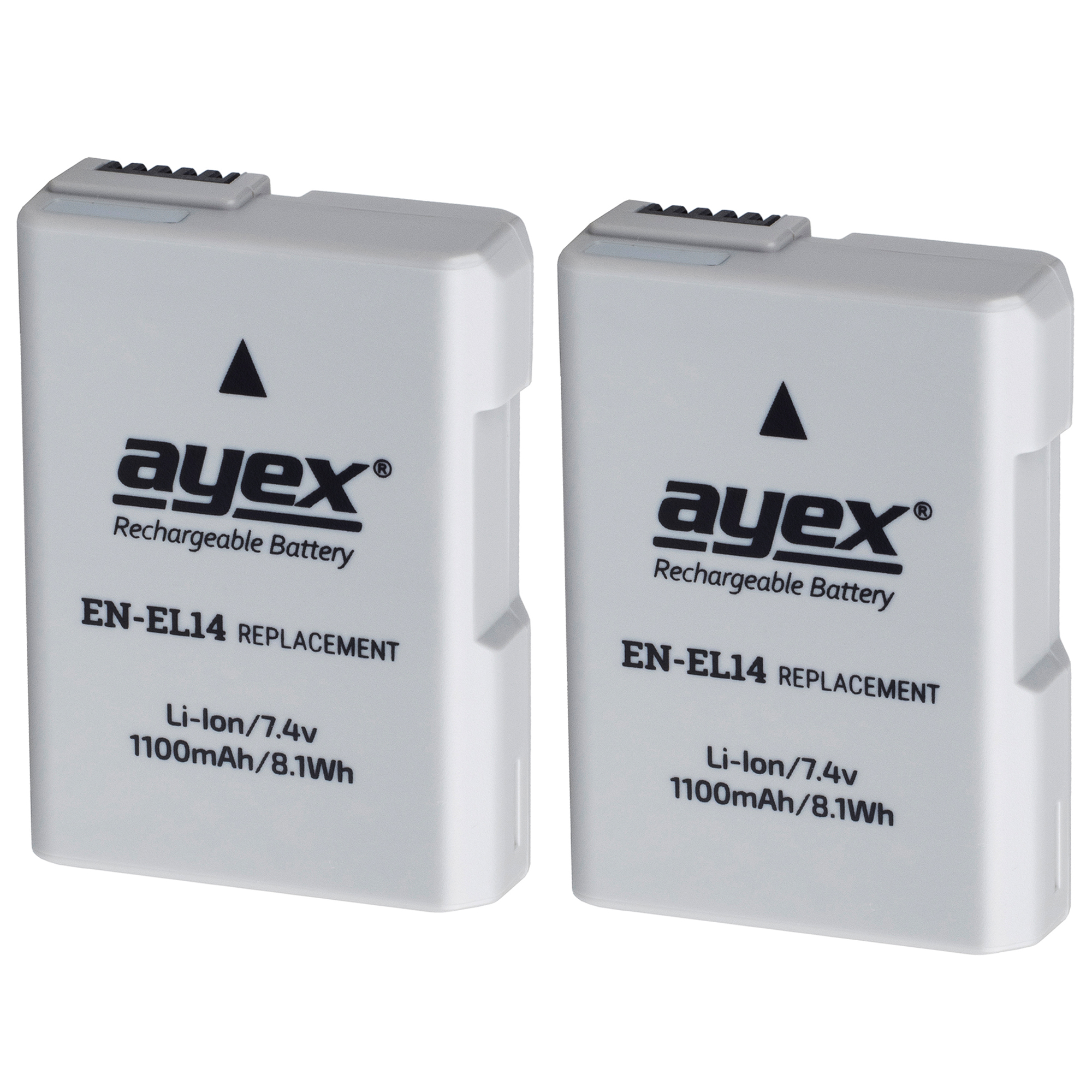 ayex Batteriegriff Set für Nikon D3400 + IR-Fernauslöser + 2x EN-EL14 Akku + 1x ayex USB Dual Ladegerät