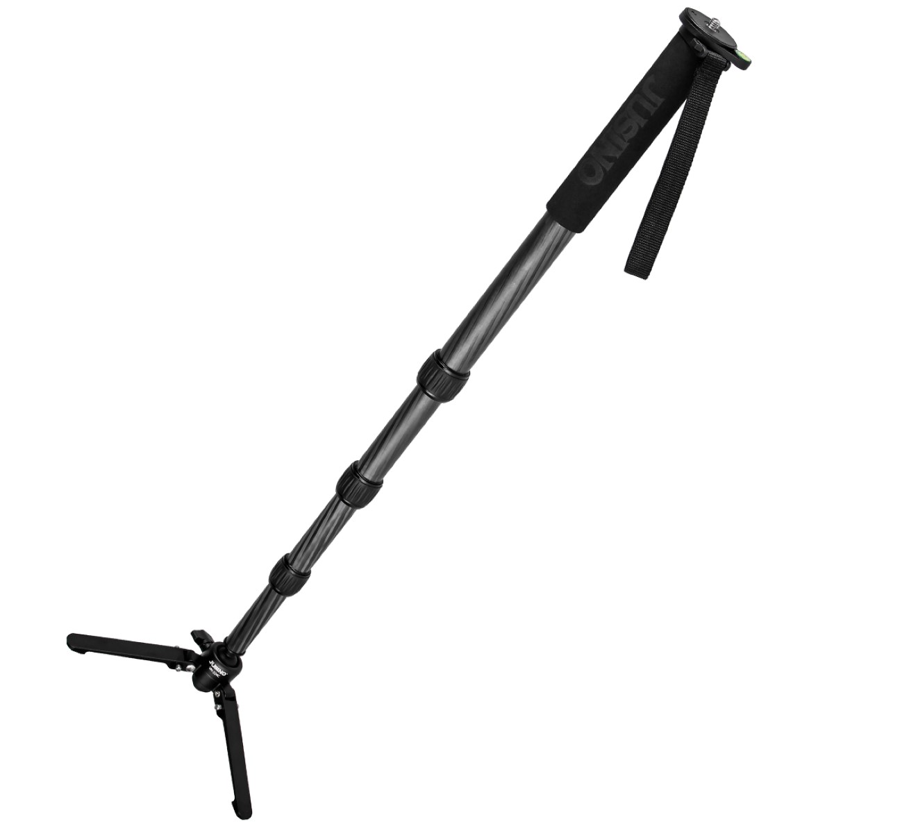 JUSINO VM-324C Karbon Monopod mit abnehmbarem Fuß/Tischstativ (Schnelldrehverschlüsse) bis 12kg