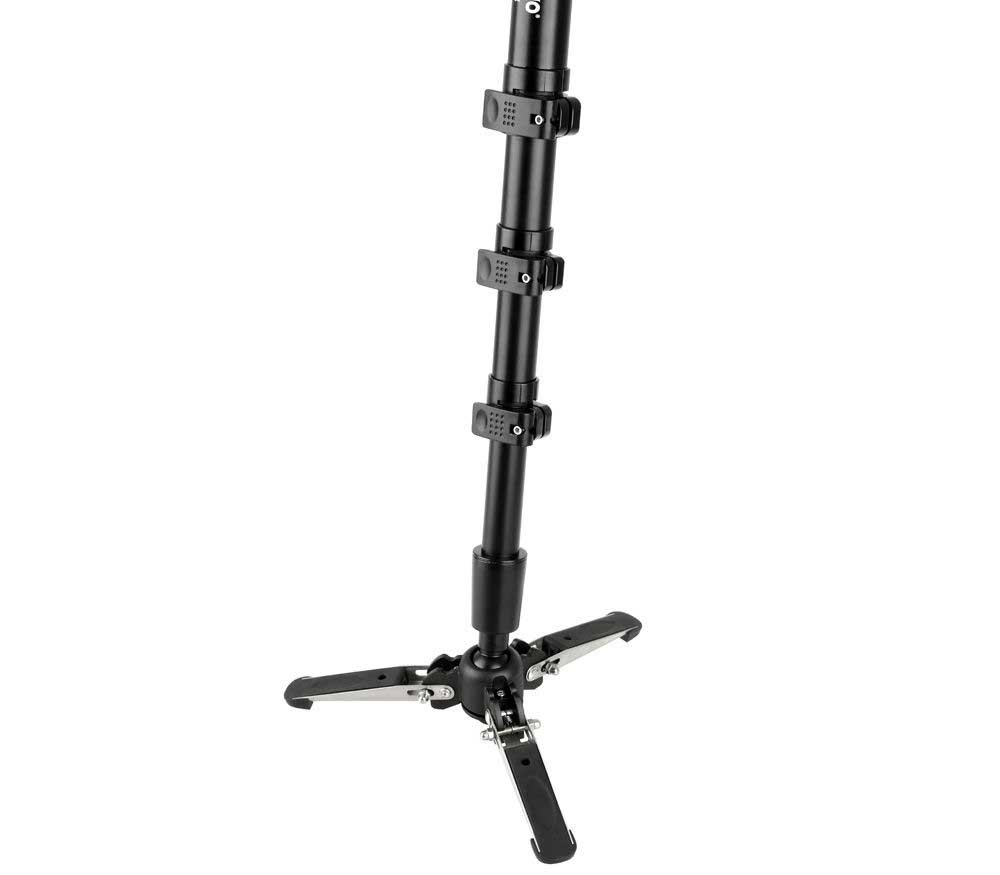 JUSINO VM-254E Monopod mit abnehmbarem Fuß/Tischstativ (Schnellspann-Clips) bis 6kg