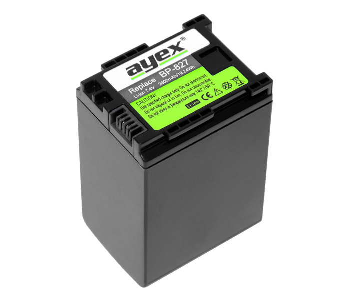 ayex BP-827 Akku für zB Canon HF10 HF100 iVIS Legria Zuverlässig leistungsstark 100% kompatibel