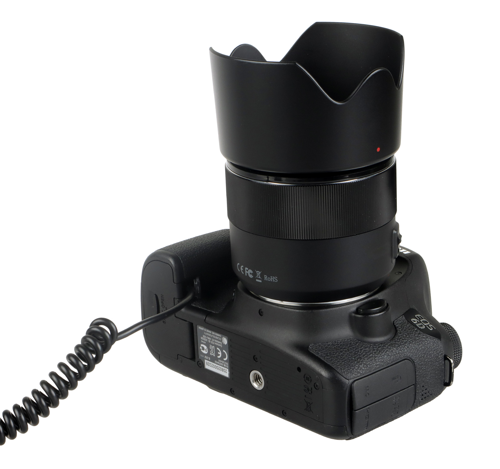 ayex DC-Coupler für Canon EOS mit LP-E6, ähnlich wie DR-E6 Akku-Dummy für permanenente Stromversorgung über z.B. V-Mount Akku