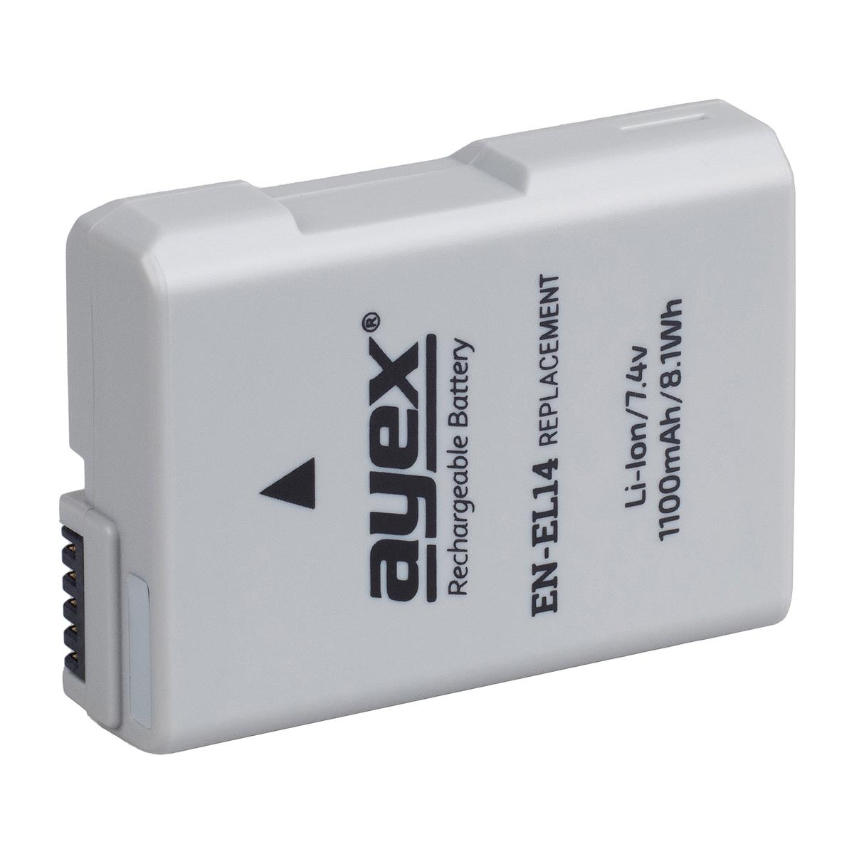 ayex Power Set mit 2x EN-EL14 Akku + 1x USB Dual Ladegerät für zB. Nikon P7700 P7100 D5100 D3200