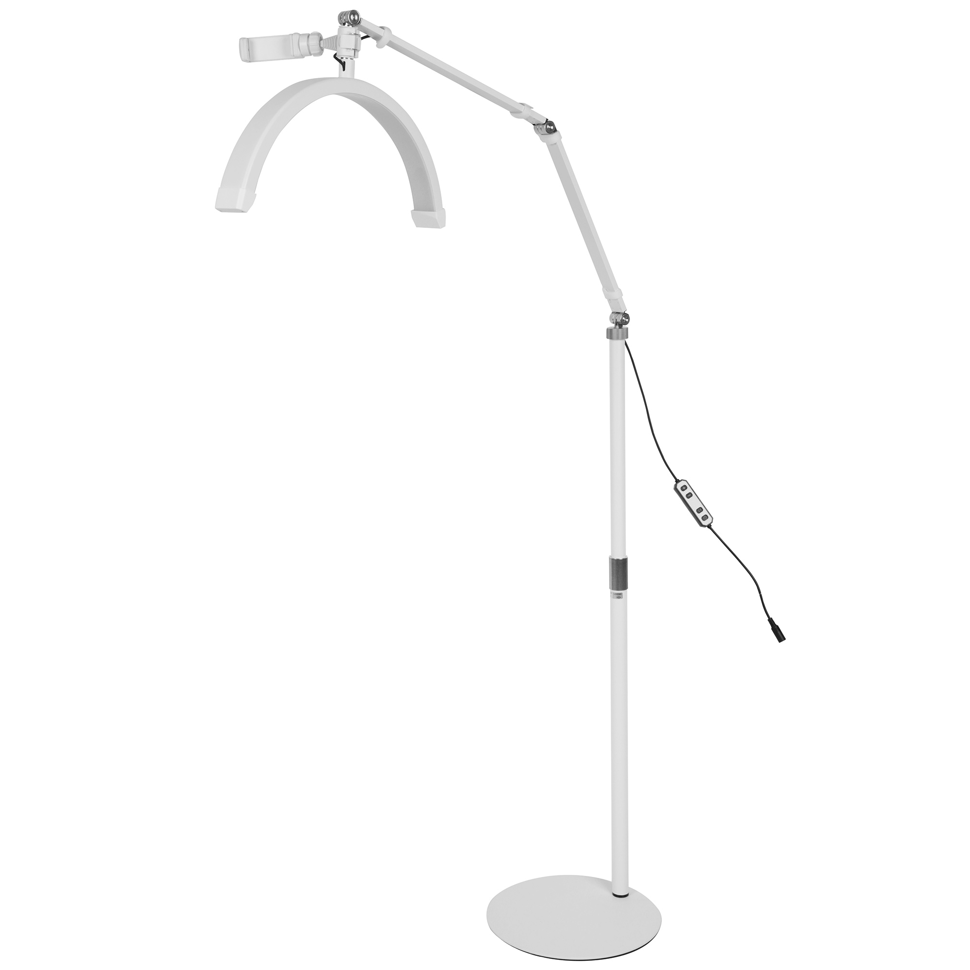Halbmond Beauty Light 20W LED Kosmetiklicht dimmbar 360° drehbar Telefonhalter Stativ