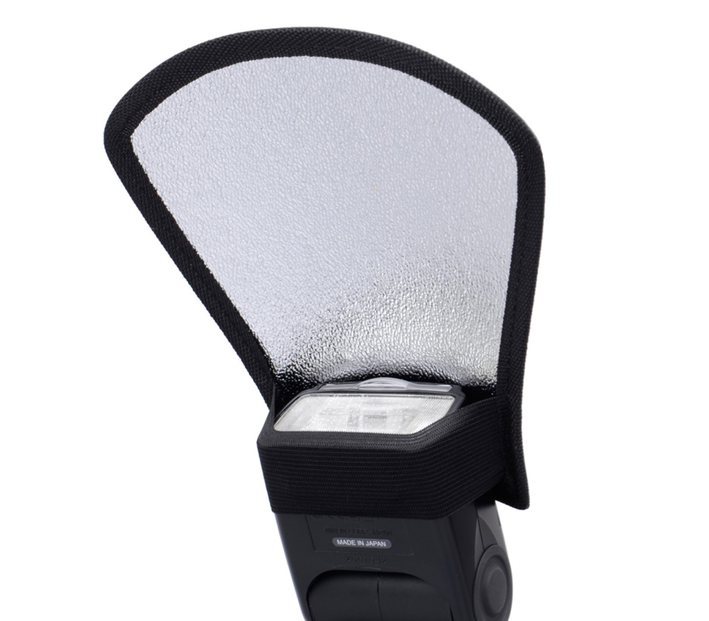 Universal Blitzdiffusor Reflektorkarte silber-weiß für Aufsteckblitze