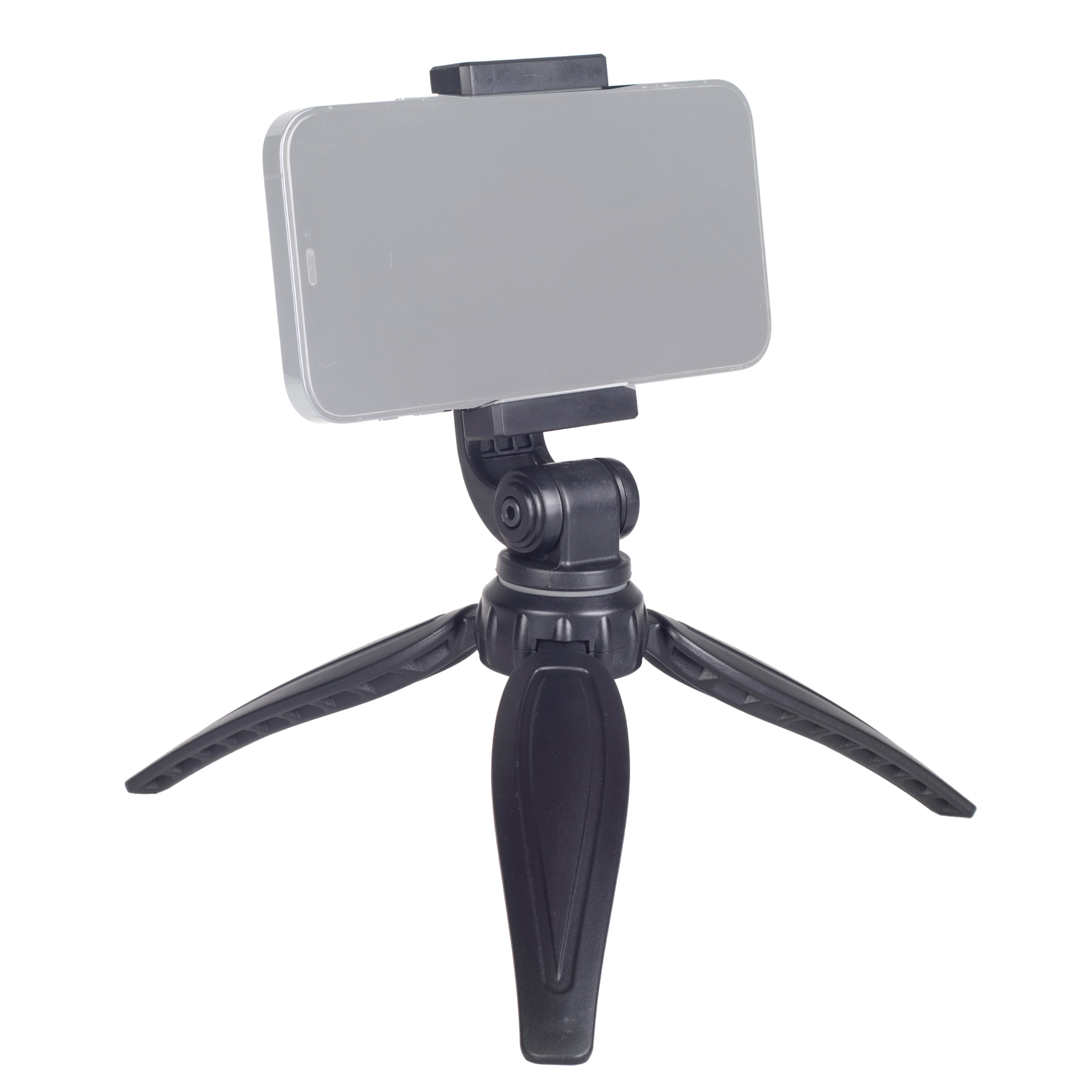 ayex kompaktes Mini-Tripod mit beweglicher Smartphonehalterung Flexibel Robust für Smartphones bis 7 Zoll Perfekt für verwacklungsfreie Aufnahmen