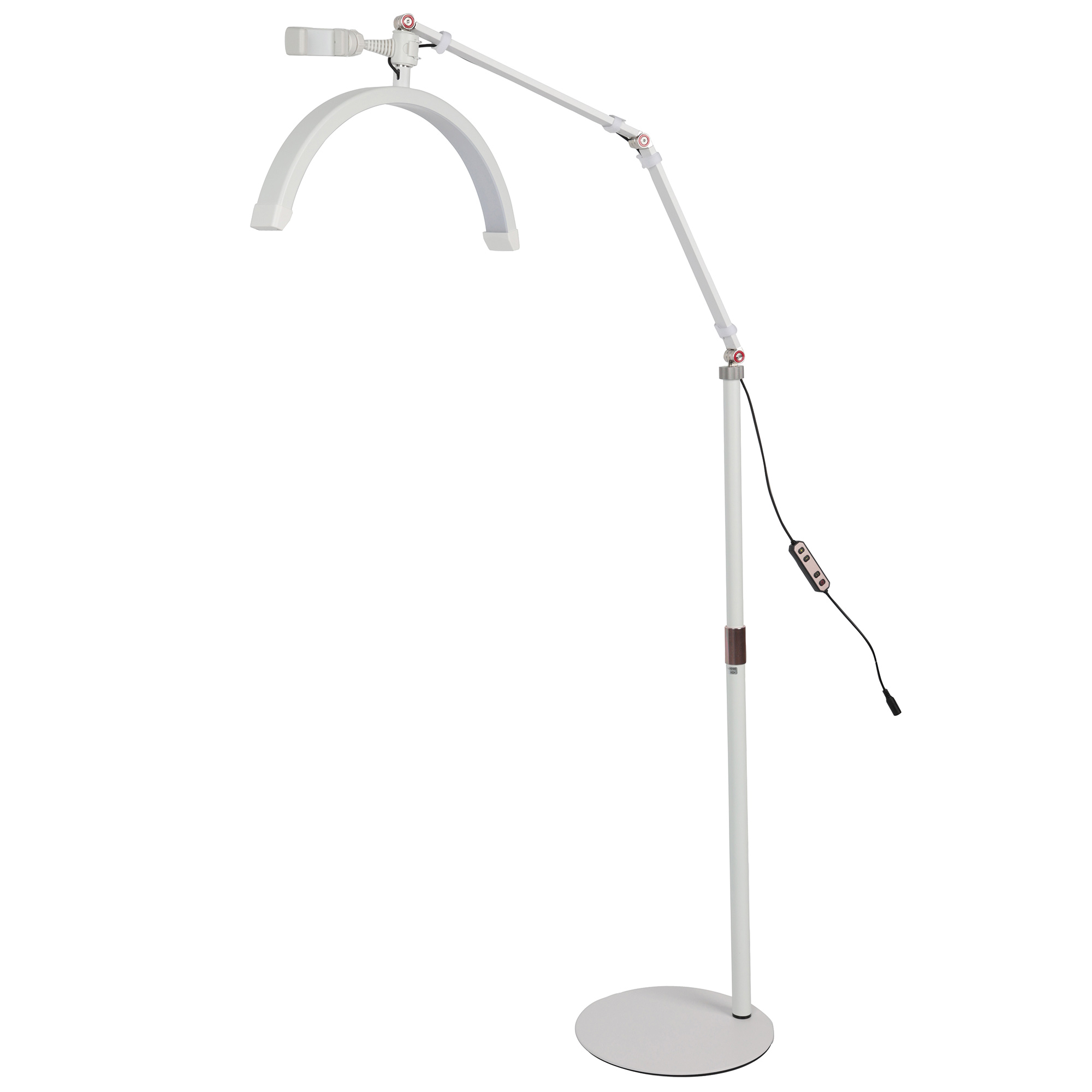 Halbmond Beauty Light 20W LED Kosmetiklicht dimmbar 360° drehbar Telefonhalter Stativ