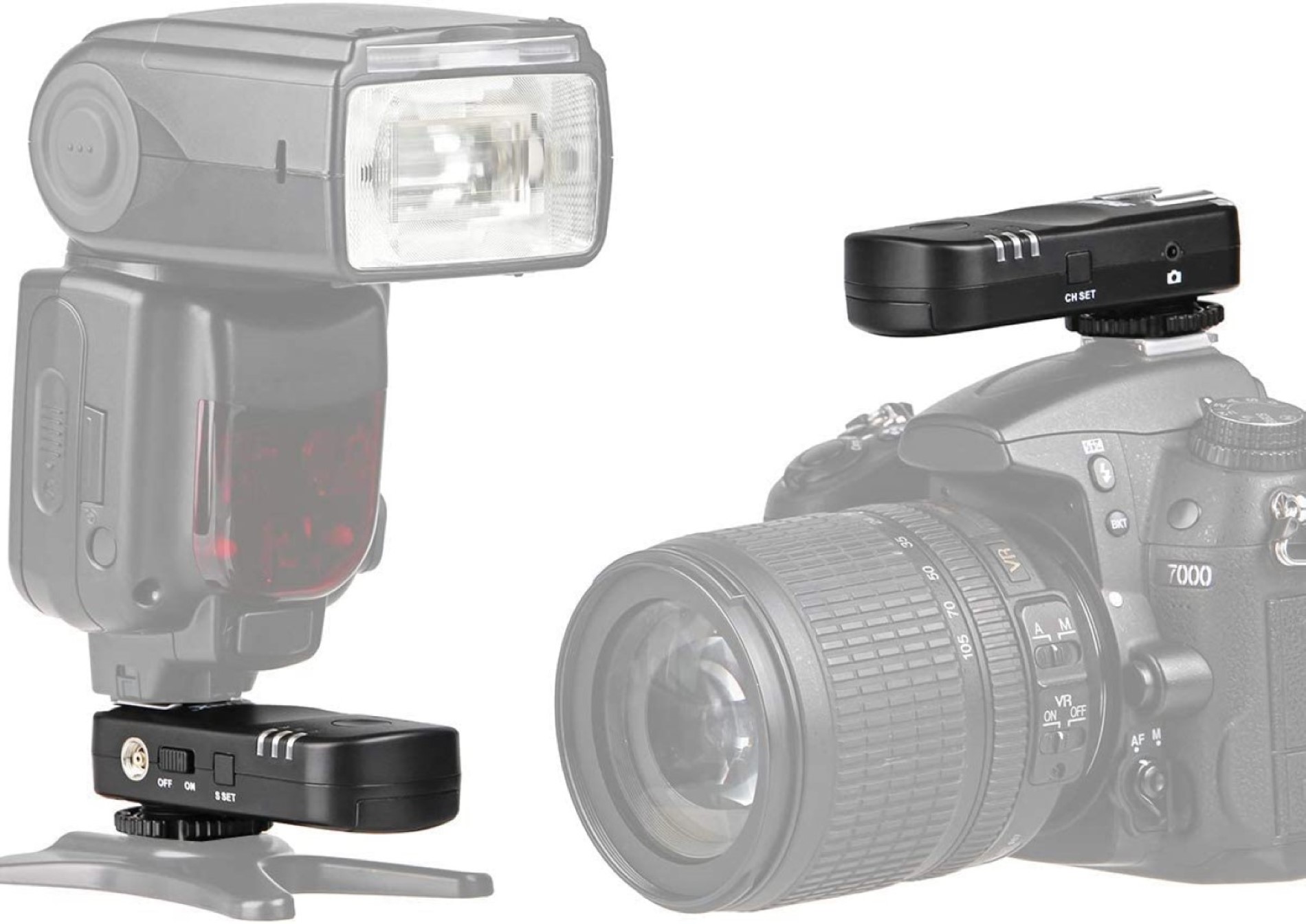 ayex Funk Blitzauslöser und Kamera-Fernauslöser AX-BA1 für Nikon Kameras, Blitz & Kameraauslöser mit 2 Transceivern