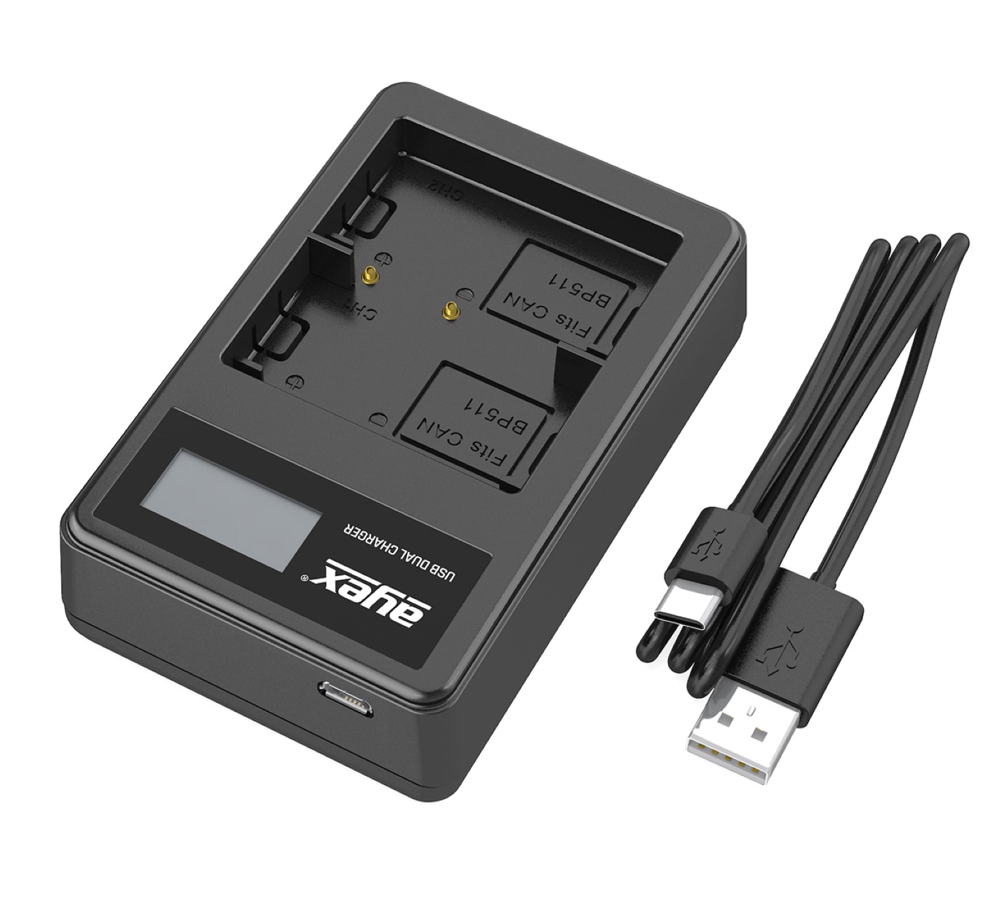 ayex USB Dual Ladegerät für Canon BP-511A Akkus