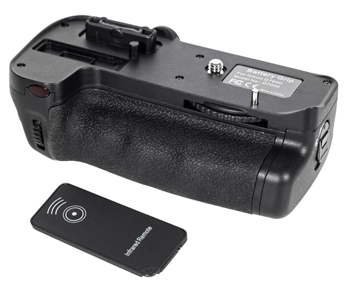 Batteriegriff für Nikon D7000 mit Infrarotfunktion inkl. IR-Fernauslöser