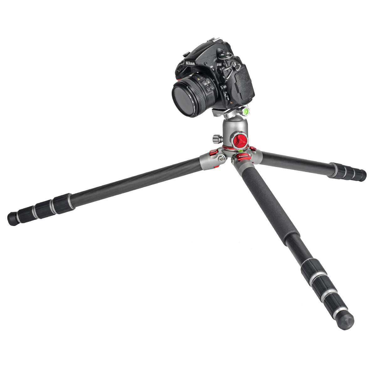 JUSINO Leichtes Karbon Fotostativ mit Kugelkopf Stativ bis 130cm 15kg AF-284C FGS-36 JUSINO Leichtes Karbon Fotostativ mit Kugelkopf Stativ bis 130cm 15kg AF-284C FGS-36