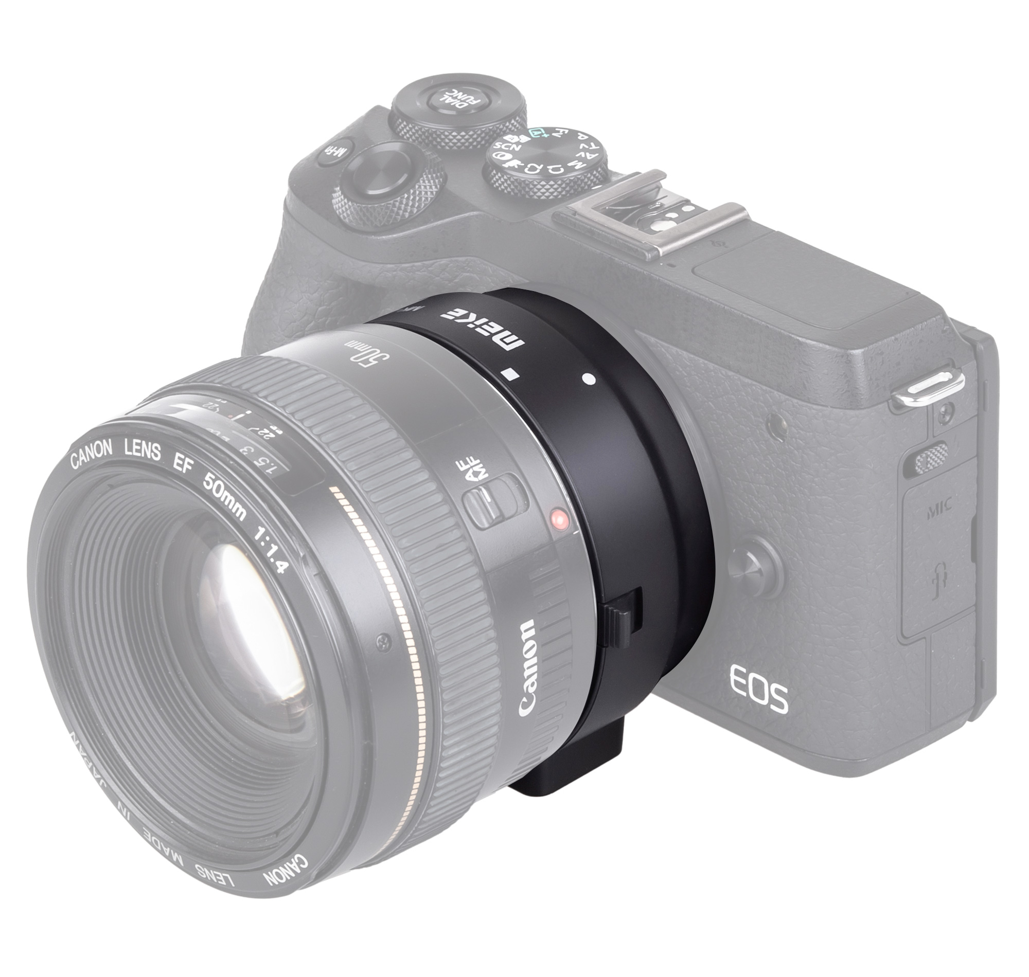 AF Autofokus Adapter Canon EF/EF-S Objektive an Canon EOS M Kamera (MK-C-AF4)
