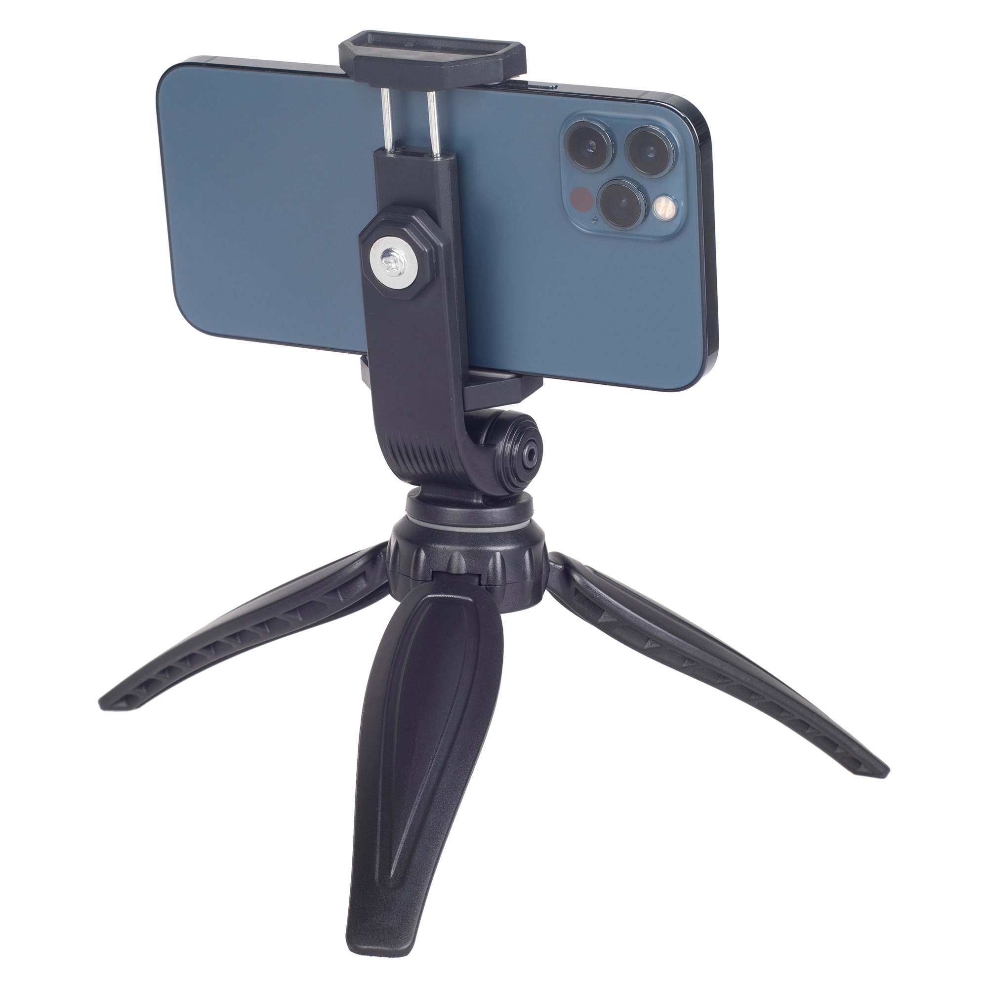 ayex kompaktes Mini-Tripod mit beweglicher Smartphonehalterung Flexibel Robust für Smartphones bis 7 Zoll Perfekt für verwacklungsfreie Aufnahmen