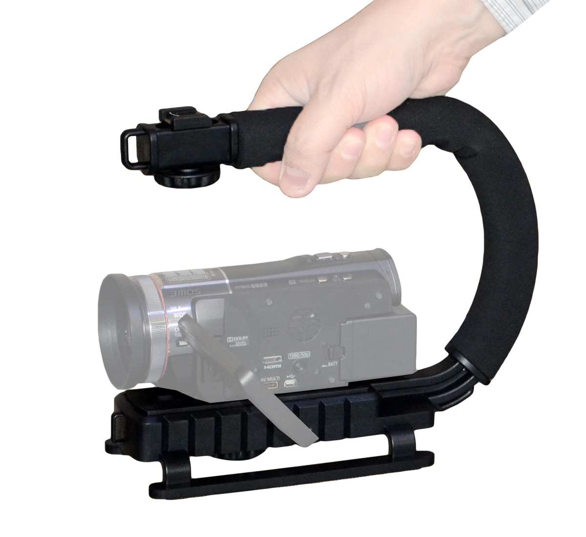 ayex Action Grip Video Stabilizer für DSLR und Camcorder, Schwebestativ für ruhige Videoaufnahmen