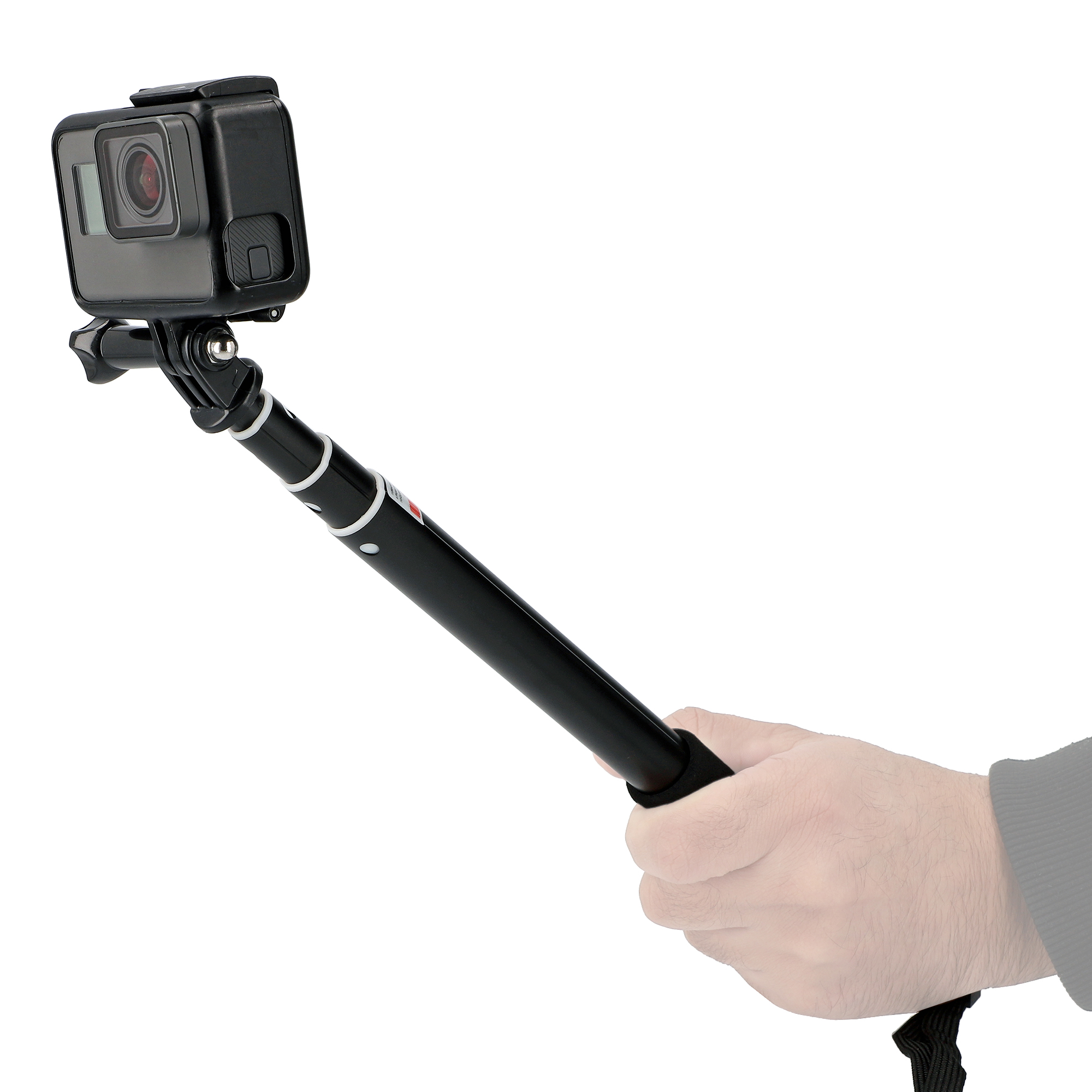 Selfie Stick ausziehbar 4 Sektionen 28-90cm für Actioncams wie GoPro