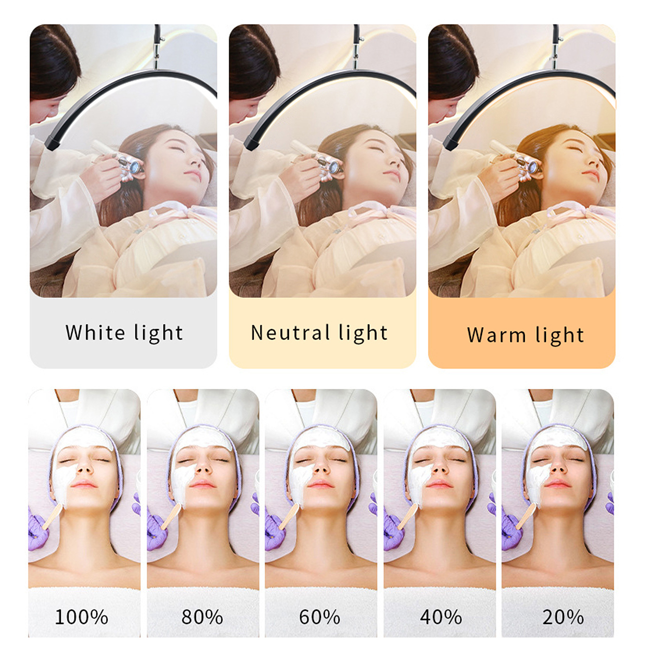 24 Zoll LED Beauty Standleuchte für professionelle Anwendungen Beauty-Leuchte HD-M6X